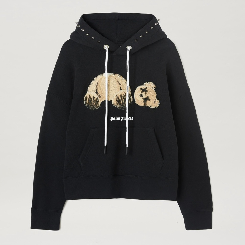Palm Angels Studded Teddy Bear Hoodie - Picture 6 of 6